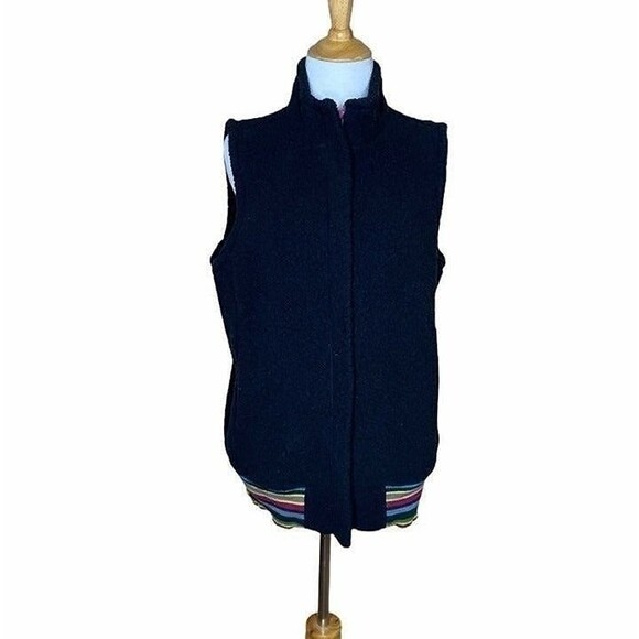 Life is Good black sherpa vest jacket sz Medium womens - Picture 2 of 8